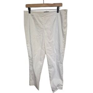 LAFAYETTE 148 NEW YORK White Cropped Ankle Pants Womens Size 12‎